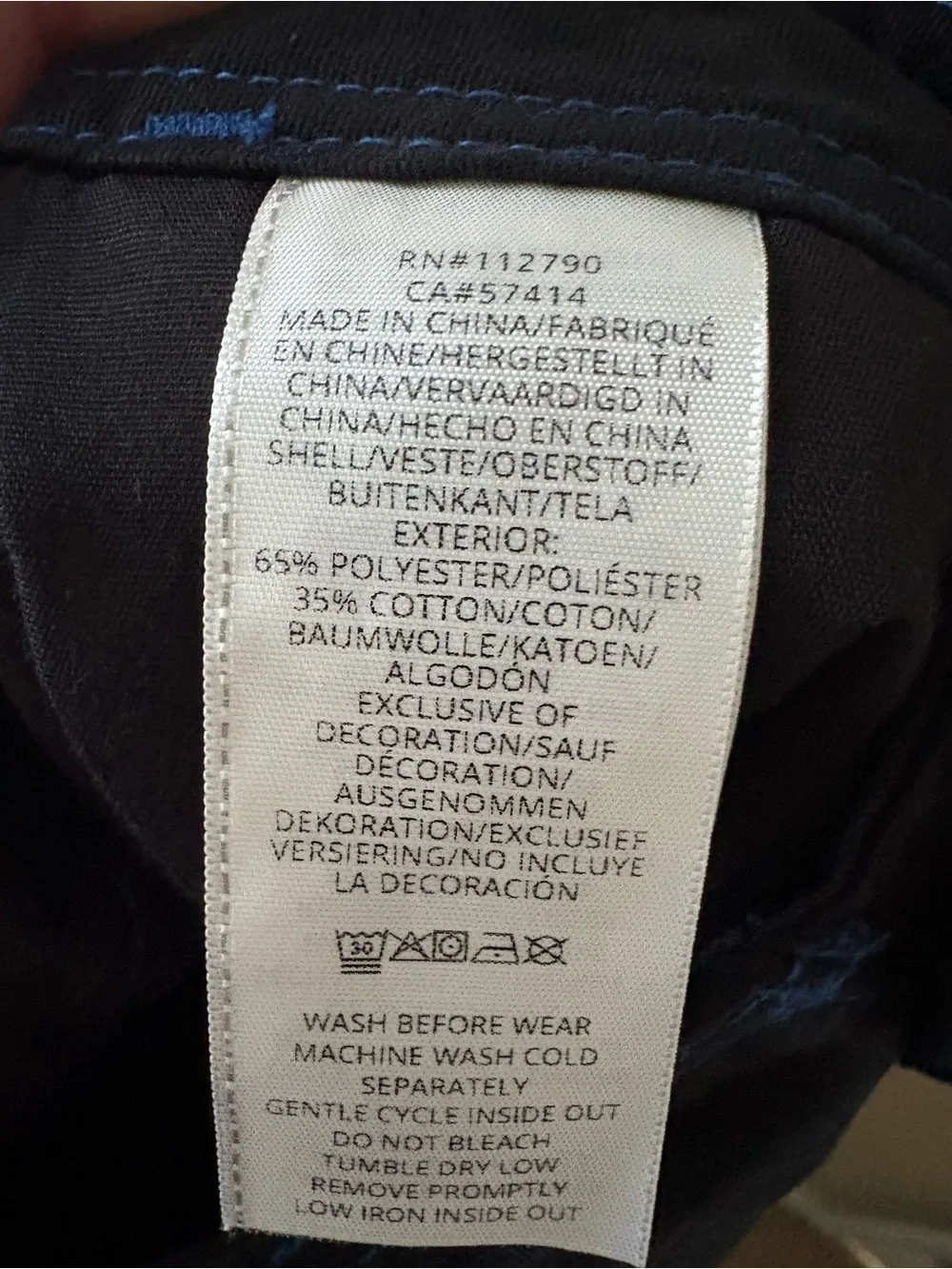 True Religion Black Cargo Pants with Blue Stitching Sz. 36 New